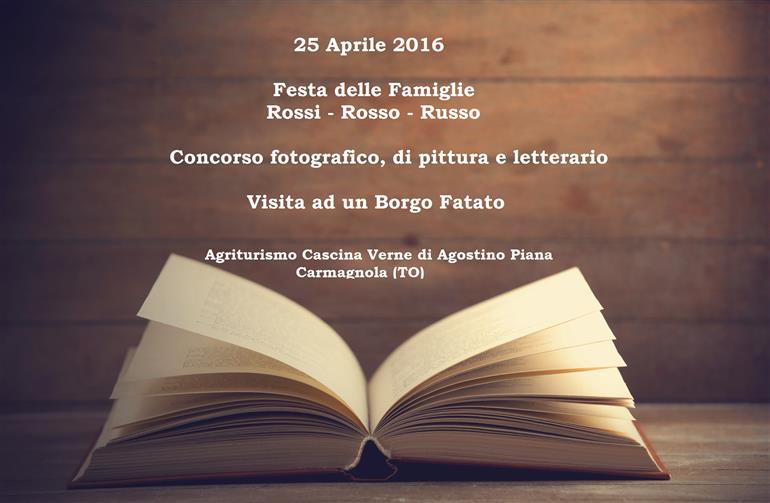 Festa delle Famiglie: Rossi, Rosso, Russo